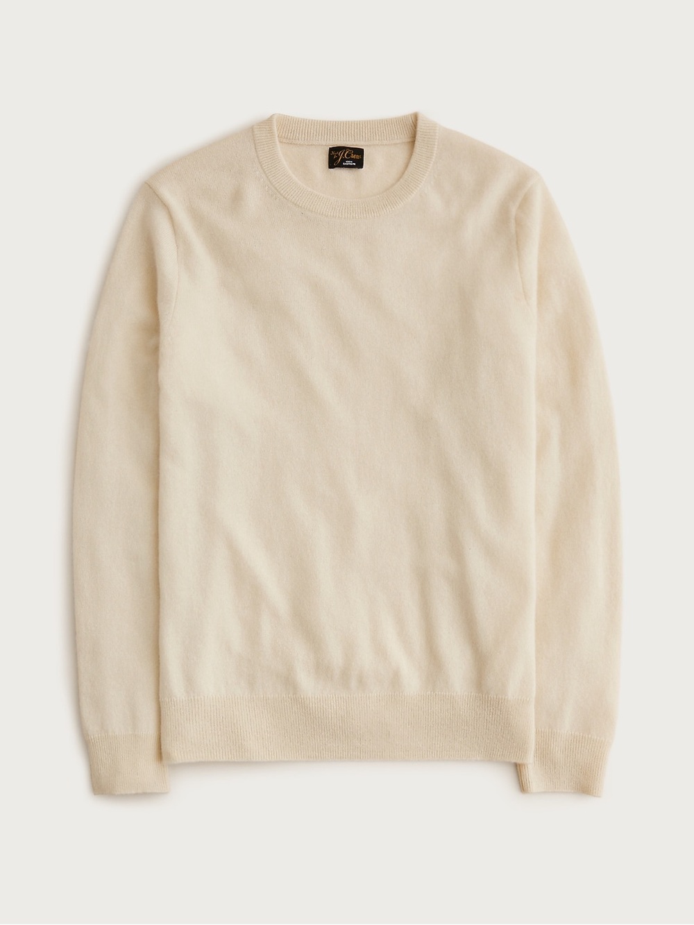 J. Crew Men's 100% Cashmere Sweater in Cream